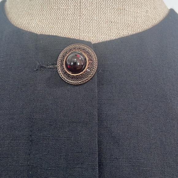 Vintage Norton McNaughton short sleeve blazer jacket top shoulder pads size 4 P - Picture 2 of 13